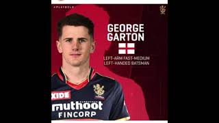 RCB sign England  All-rounder George garton IPL 2021 Dubai