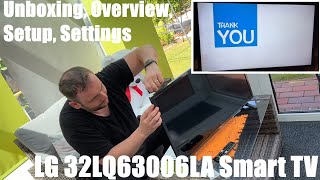 LG 32LQ63006LA Smart TV overview, unboxing, OS setup and settings DIY