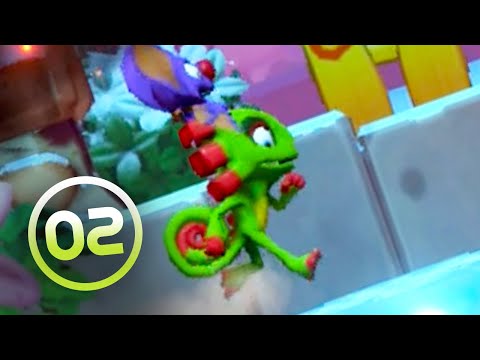 Yooka-Laylee and the Impossible Lair 100% Walkthrough Part 2 - Wild Web Woods & Frantic Fountains