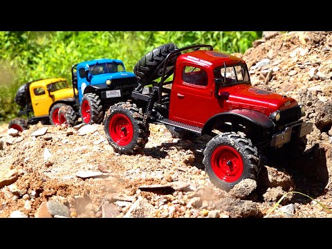 RC TOPiA - 3 Trail Trucks on Patrol - FMS FCX24 DOUG POWER WAGONS 1:24 2-Spd Portals | RC ADVENTURES