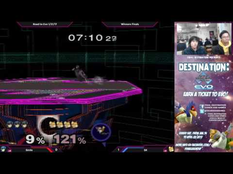 Road to EVO 1/21/16 - Smile (Marth) vs. SK (Fox) - SSBM Winners Finals