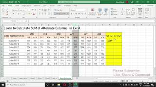 Calculate SUM of Alternative Column or Row Data in Excel (Calculate Sum of Every Next Row in Excel)
