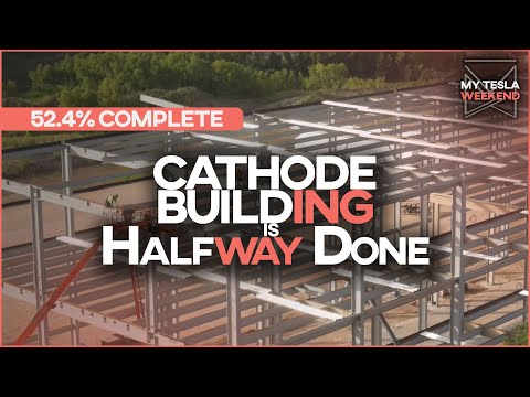 Cathode Building at Giga Texas is half done & it's already the size of a Walmart