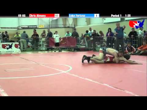 Chris Almony vs. Luke Fortuna at 2013 FILA Cadet Nationals - FS