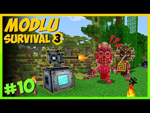 TURRET GÜVENLİK SİSTEMİ, YAMYAMLARA ÖLÜM 👺👹 -  Modlu Survival S3 _ #10