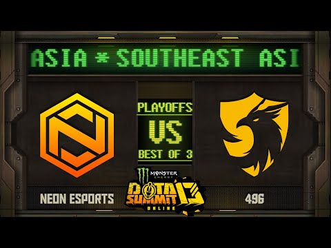 Neon vs 496 Game 1 - Monster Energy Dota Summit 13 Online SEA: Losers' Round 1 w/ MLP & johnxfire