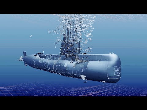 Submarine Implosion + Sinking Simulation of the ARA San Juan | Similar: KRI Nanggala 402, Titan