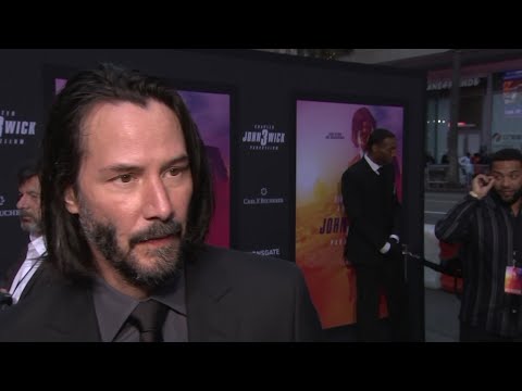 On his late-night show, Stephen Colbert asked Keanu Reeves what happens when we die, to which Reeves responded: "I know that the ones who love us will miss us." At the LA premiere of "John Wick: Chapter 3 - Parabellum" the actor explains the thinking behind the statement. (May 16)