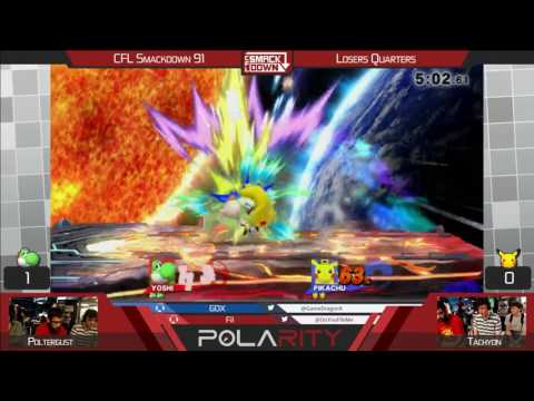 CFL Smackdown 91 WiiU - Poltergust (Yoshi) vs Tachyon (Pikachu) - Losers Quarters