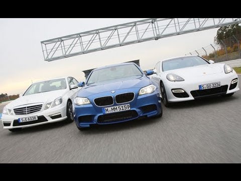 Test: BMW M5, Mercedes E 63 AMG und Porsche Panamera Turbo S [HD]