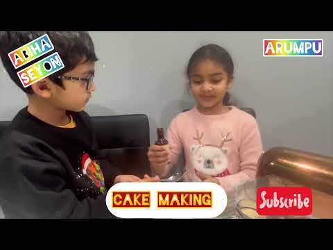 ABIHA AND  SEYON FUN MAKING CAKE