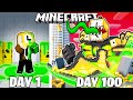 I Survived 100 Days As ZOMBIE CLOCKMAN In Minecraft