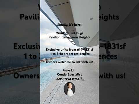 Kediaman Servis untuk Dijual di Pavilion Damansara Heights, Windsor Suites - Jovie Lim - PropertyGuru.com.my