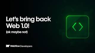 Let's bring back Web 1.0 (ok, maybe not...)