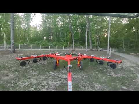 Kubota RA210CR hay rake first operation