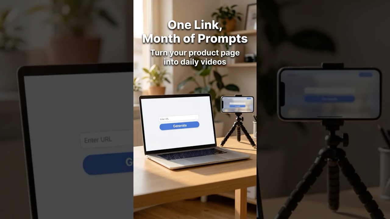 One Product Link = 30 Daily Video Prompts