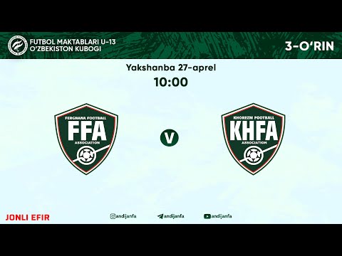 FARG'ONA va XORAZM | Futbol maktablar O'zbekiston kubogi U-13 | JONLI EFIR