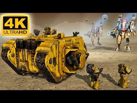 SUPER EPIC BATTLE! Imperial Fists vs Tau Empire - Men of War: Warhammer 40k Mod (4K)