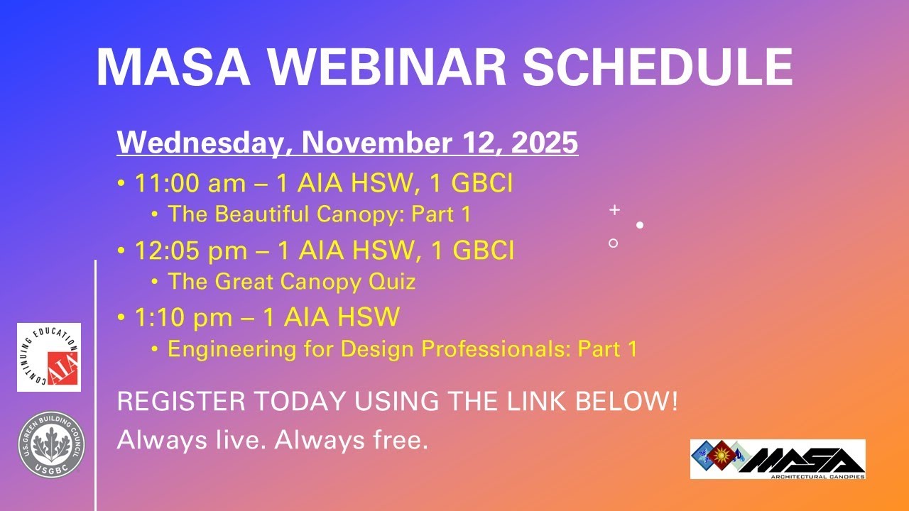 Webinar Schedule 11-12-2025