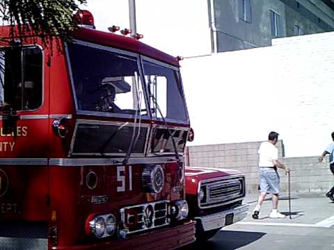 Squad and Engine 51 leaving Station 127