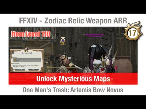 FFXIV Unlock Mysterious Maps - One Man's Trash - Artemis Bow Novus (Item Level 110)