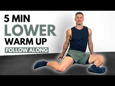 5 Min LOWER BODY WARM UP | No Equipment | Follow Along