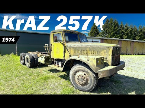 Old Soviet Military Truck START & DRIVE -  KrAZ 257K (1974)