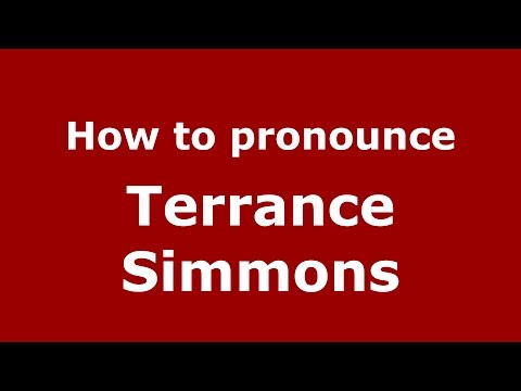How to pronounce Terrance Simmons (American English/US)  - PronounceNames.com
