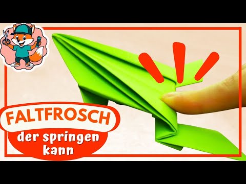 Frosch basteln | falten | Origami | Papierfrosch der springen kann