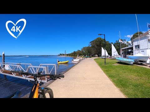 Bike Ride 🚴 Around Paradise Point in 4K. Gold Coast Australia. Treadmill Background & Virtual Cycle