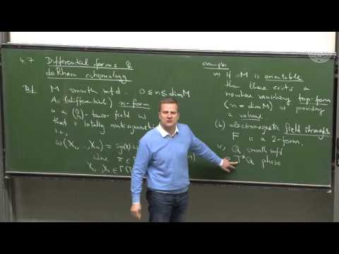 Grassmann algebra and deRham cohomology - Lec 12 - Frederic Schuller