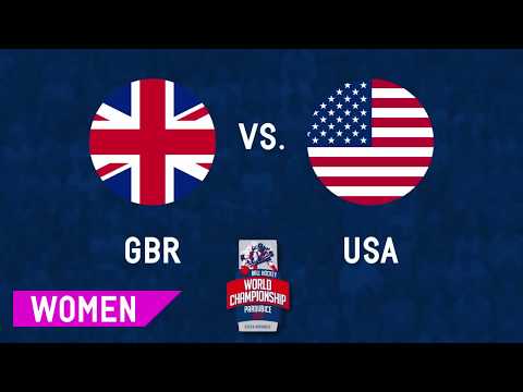 Great Britain vs USA 2017 Womens World Ball Hockey Championships Pardubice, Czech Republic