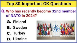 Top 30 Important GK Question and Answer| GK Questions and Answers | GK Quiz28 | GK Question