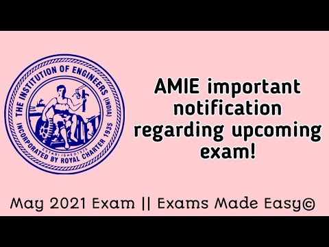 AMIE Important notification || Exams Made Easy© || Winter 2020 examination (May 2021) is postponed