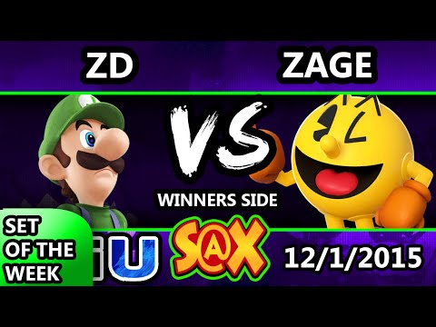 S@X 126 - ZD (Luigi) Vs. Zage (Pac-Man) SSB4 Tournament - Smash Wii U - Smash 4