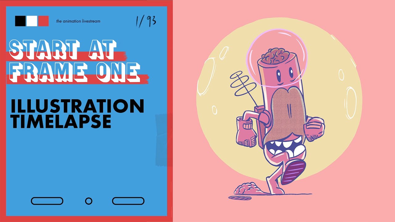 Illustration Timelapse - Over The Moon