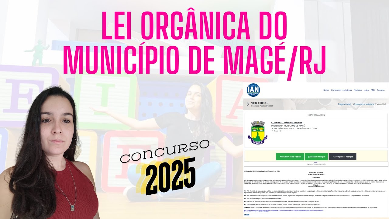 LEI ORGÂNICA DO MUNICÍPIO DE MAGÉ/RJ  - CONCURSO 2025