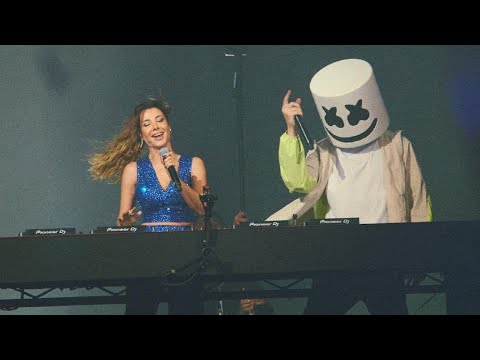 Nancy Ajram & Marshmello - Sah Sah - Live in Riyadh | ‏نانسي عجرم و مارشميلو بأغنية صح صح في الرياض