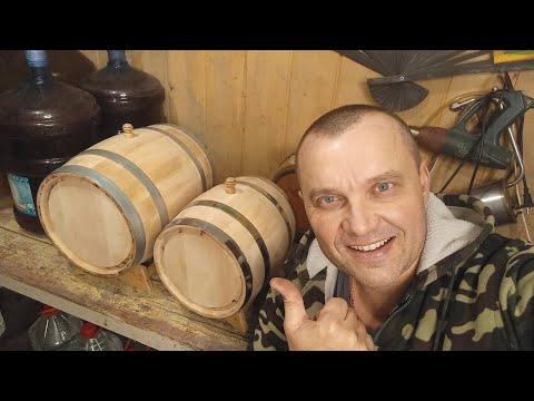 А whiskey barrel DIY | How to make a wooden barrel from a pear log...