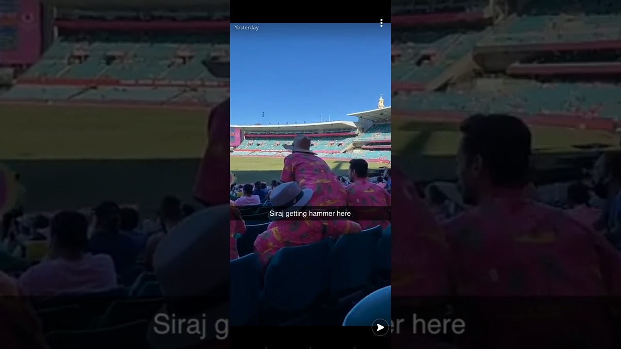 Spectators abusing Mohammed Siraj at SCG