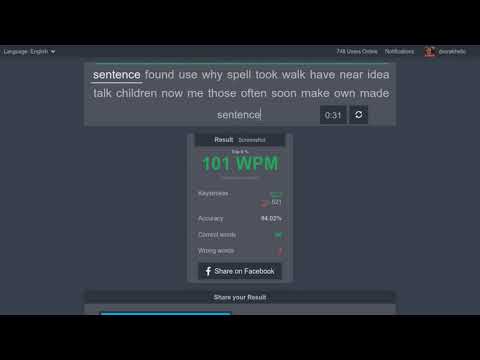 10fastfingers 104 WPM (Dvorak)