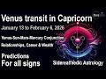 Venus Transit In Capricorn 2026 Jan 13 Feb 6 All Zodiac Signs Prediction Vedic Astrology