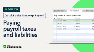 How to pay payroll taxes and liabilities in QuickBooks Desktop Payroll