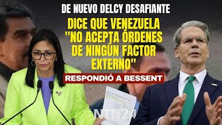 De nuevo Delcy Rodríguez desafiante: dice que Venezuela "no acepta órdenes de ningún factor externo"