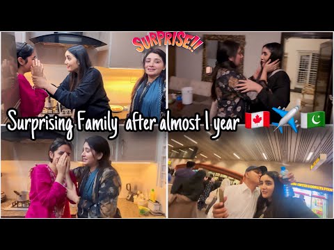 I surprised my Family after almost 1 year🇨🇦✈️🇵🇰-huge Reaction 😭-Yaqeen he ni aya kisi ko😭♥️