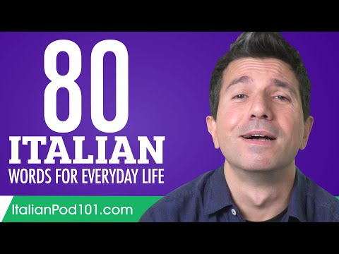 80 Italian Words for Everyday Life - Basic Vocabulary #4