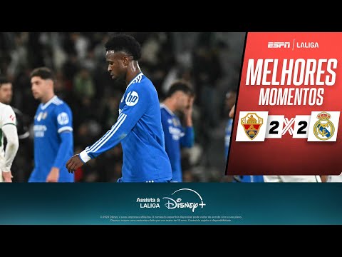 Gols e lances de Elche x Real Madrid