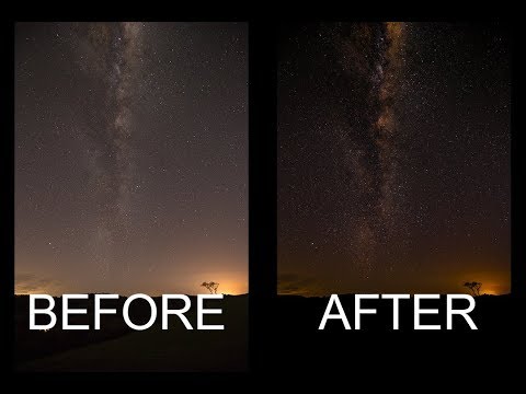 LIGHTROOM/PHOTOSHOP ASTROPHOTOGRAPHY EDIT BEFORE AND AFTER TIMELAPSE