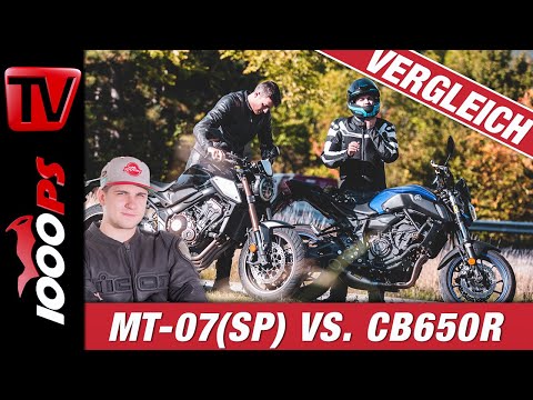 Nakedbikes im Vergleich - Yamaha MT07 vs. Honda CB650R