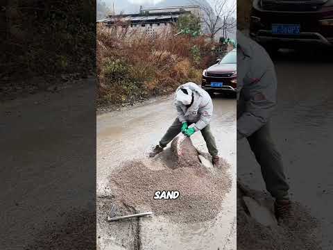 A kind person will repair this road even if it means getting hurt themselves